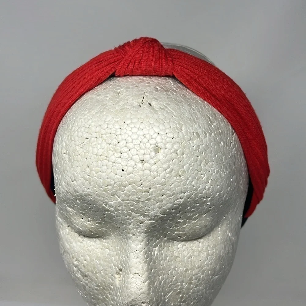 Red Fabric Top Knot Headband